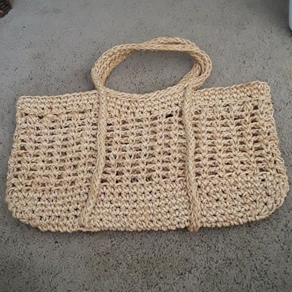 Beach Bag Or Purse 100% Corn Husk Straw - Picture 1 of 6
